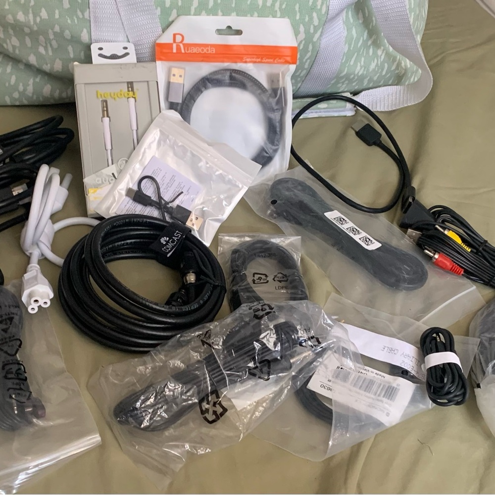 Assorted Electronic Cables and Accessories